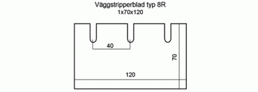 Vggstripperblad rakt