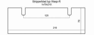 Stripperblad rakt Wasp-R