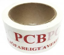 Varningstejp PCB-Miljöfarligt Avfall 50mmx66m