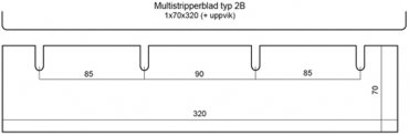 Multistripperblad uppbjt typ Duri